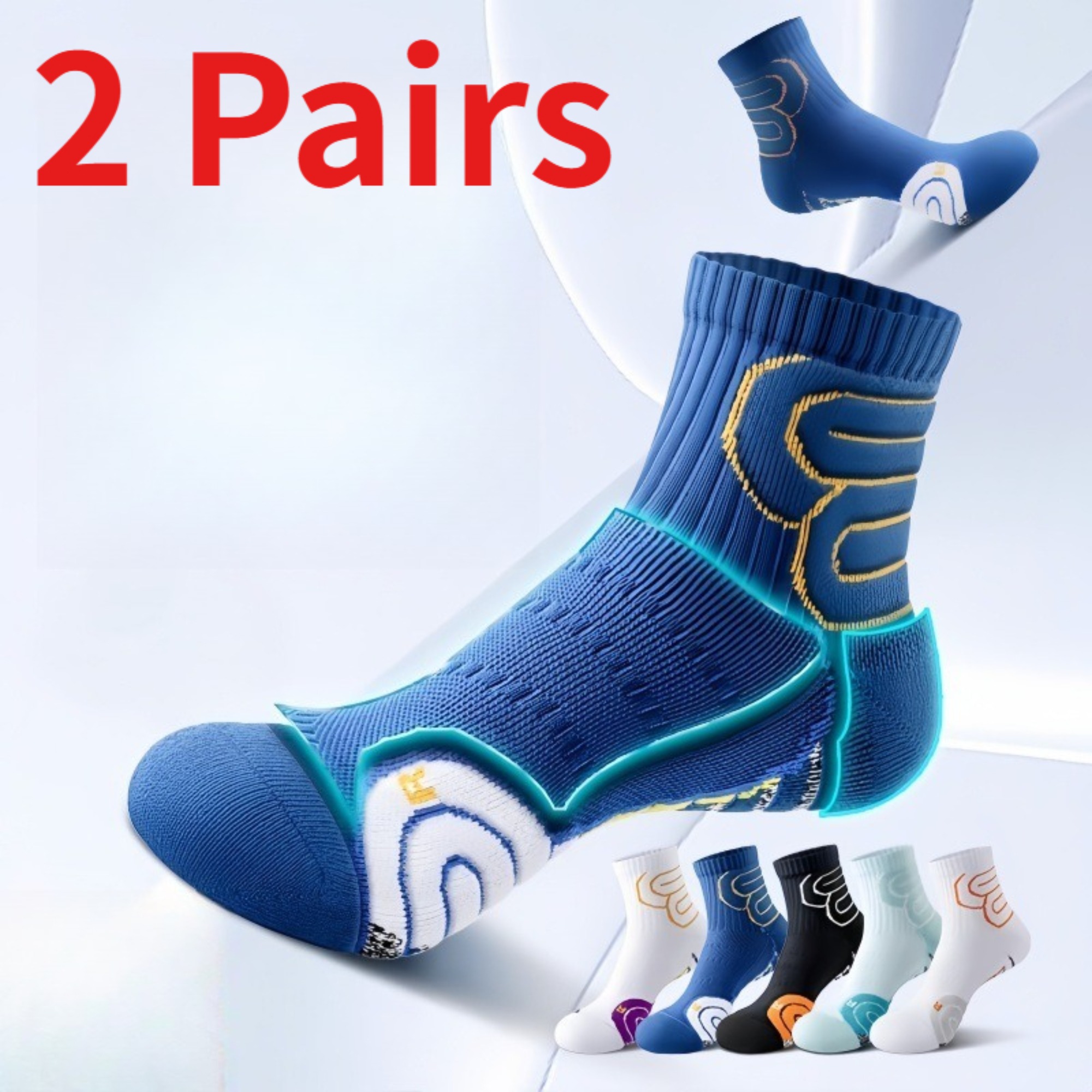 1/2 Pairs Men's Marathon Runni - Athletic Sock Cushion review and price