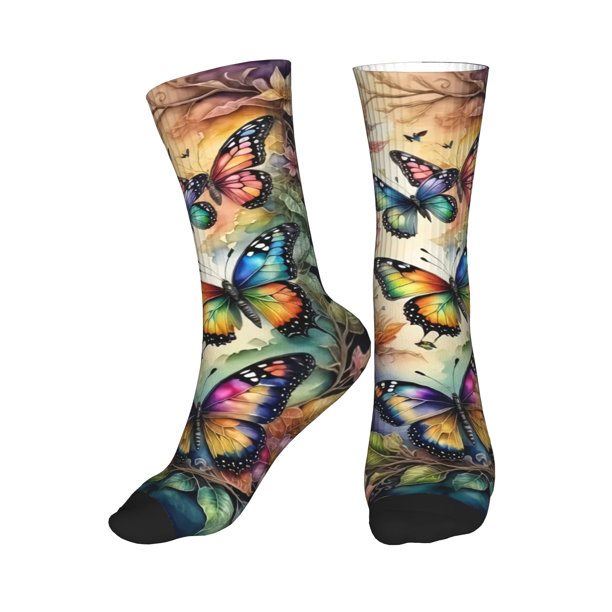 Colorful Butterflies and Flowe - Dress Sock Men review and price