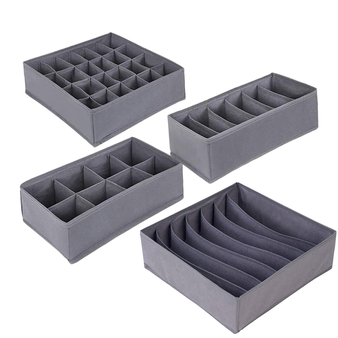 6/7/8/24 Grids Foldable Fabric - Sock Organizer Tray review and price