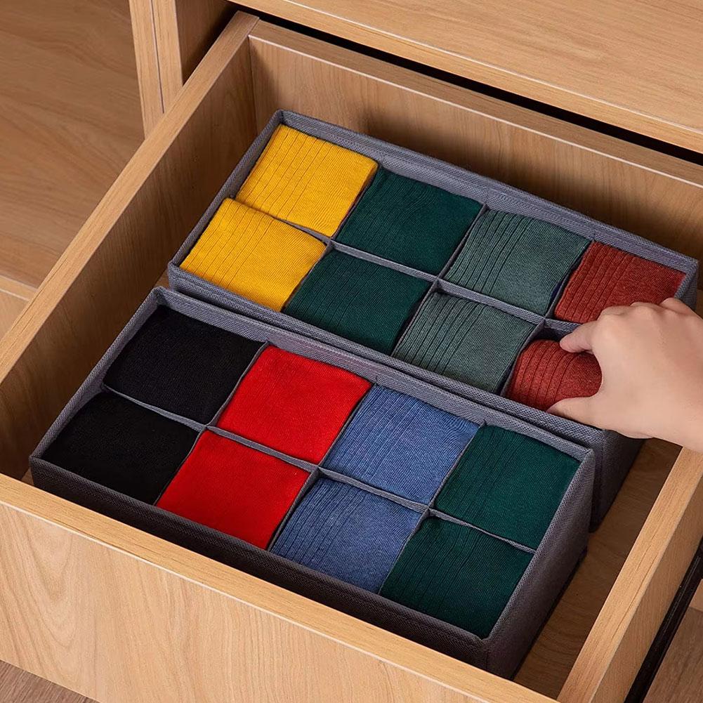 6/7/8/24 Grids Foldable Fabric - Sock Organizer Tray review and price