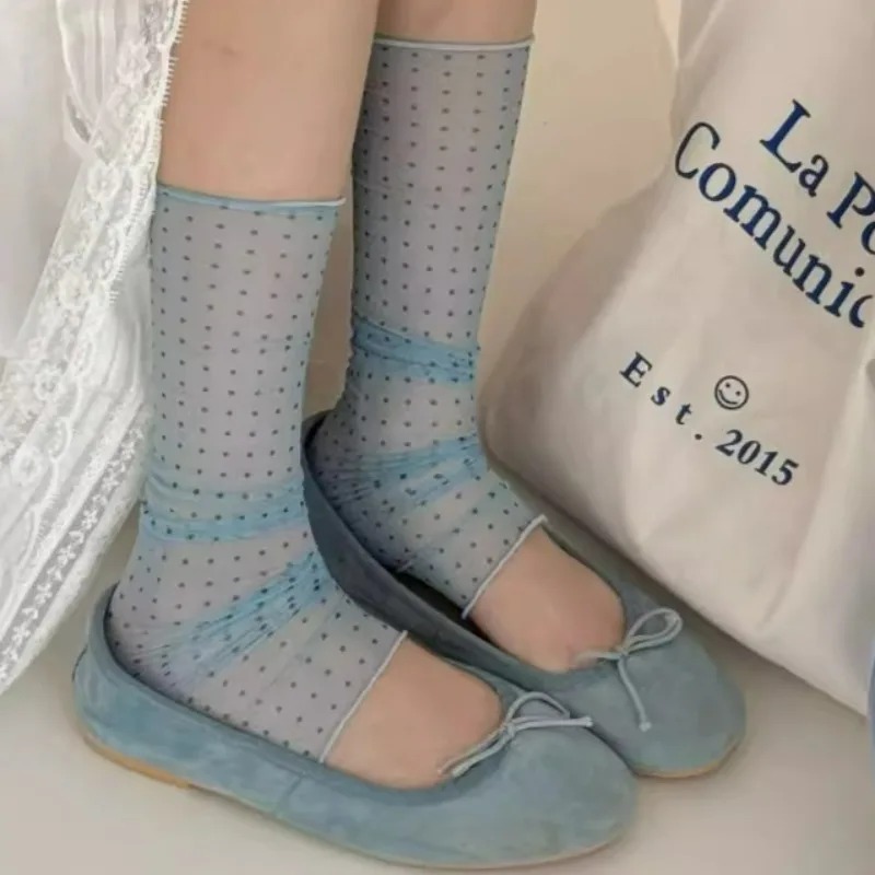 2026 Fashion Polka Dot Lace So - Silk Sock Bamboo review and price